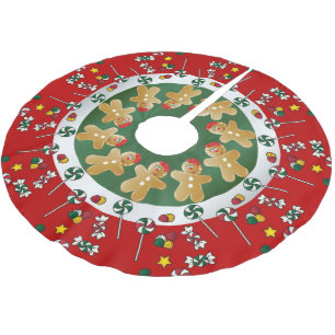 Jupon De Sapin En Polyester Brossé Noël doux de pain d'épice