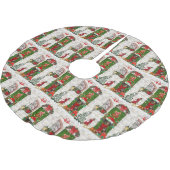 Jupon De Sapin En Polyester Brossé Noël du chien Dachshund (Angle)