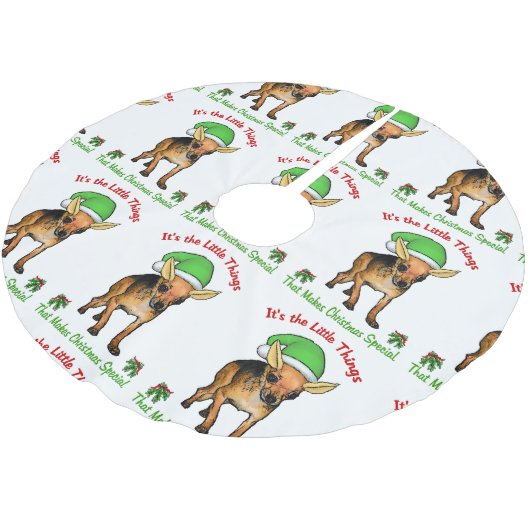 Jupon De Sapin En Polyester Brossé Noël du Chihuahua (Angle)