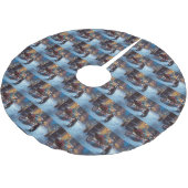 Jupon De Sapin En Polyester Brossé Noël festif de Chesapeake (Angle)