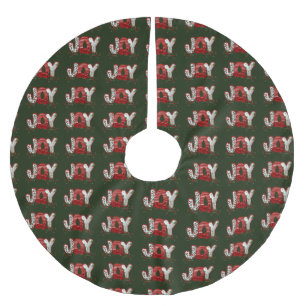Jupon De Sapin En Polyester Brossé Noël Fête Joie
