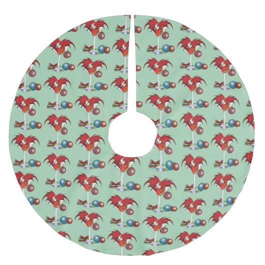 Jupon De Sapin En Polyester Brossé Noël Fête Joie Dragon (Devant)