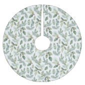 Jupon De Sapin En Polyester Brossé Noël floral moderne (Devant)