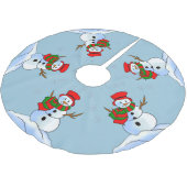 Jupon De Sapin En Polyester Brossé Noël gelé (Angle)