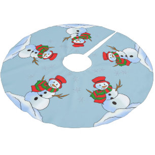 Jupon De Sapin En Polyester Brossé Noël gelé
