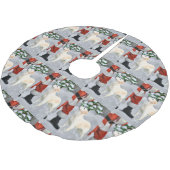 Jupon De Sapin En Polyester Brossé Noël Golden Retriever (Angle)