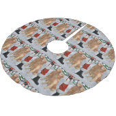 Jupon De Sapin En Polyester Brossé Noël Golden Retriever (Angle)