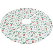 Jupon De Sapin En Polyester Brossé Noël hiver Mittens & Holly (Angle)