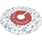 Jupon De Sapin En Polyester Brossé Noël Joyeux & Bright Eucalyptus Berries Floral (Angle)