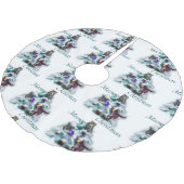 Jupon De Sapin En Polyester Brossé Noël Meowy (Angle)