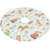 Jupon De Sapin En Polyester Brossé Noël mignon (Angle)