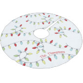 Jupon De Sapin En Polyester Brossé Noël mignon Lumière Whimsical Fun Typographie (Angle)