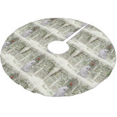 Jupon De Sapin En Polyester Brossé Noël mignon Samoyed (Angle)