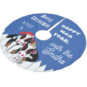 Jupon De Sapin En Polyester Brossé Noël Mooey Noël (Angle)