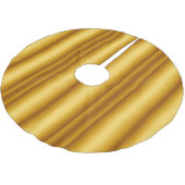 Jupon De Sapin En Polyester Brossé Noël or (Angle)