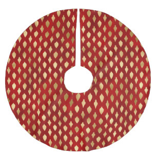 Jupon De Sapin En Polyester Brossé Noël or rouge rouge joli ornements festifs élégant