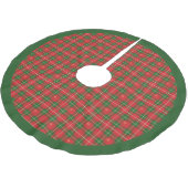 Jupon De Sapin En Polyester Brossé Noel Plat Irlandais Rouge (Angle)
