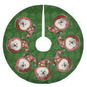 Jupon De Sapin En Polyester Brossé Noël - plate-forme les halls - Bichons (Devant)