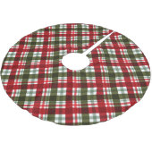Jupon De Sapin En Polyester Brossé Noël rempli (Angle)