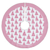 Jupon De Sapin En Polyester Brossé Noël rose (Devant)