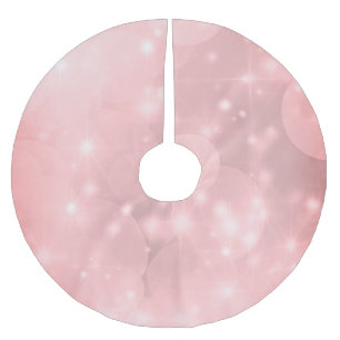 Jupon De Sapin En Polyester Brossé Noël rose pâle de luxe