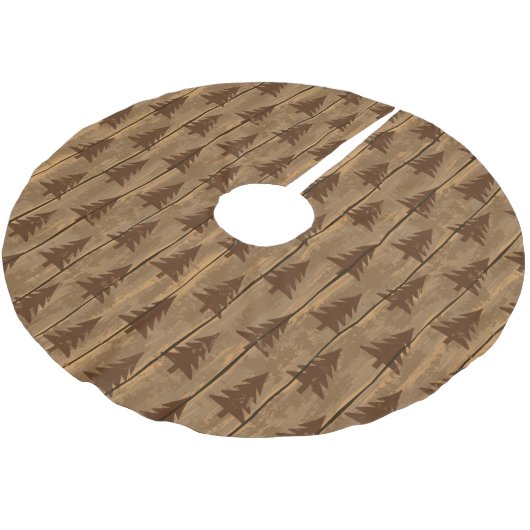 Jupon De Sapin En Polyester Brossé Noël rustique (Angle)