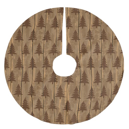 Jupon De Sapin En Polyester Brossé Noël rustique (Devant)