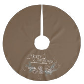 Jupon De Sapin En Polyester Brossé Noël rustique Festif Cosy (Devant)