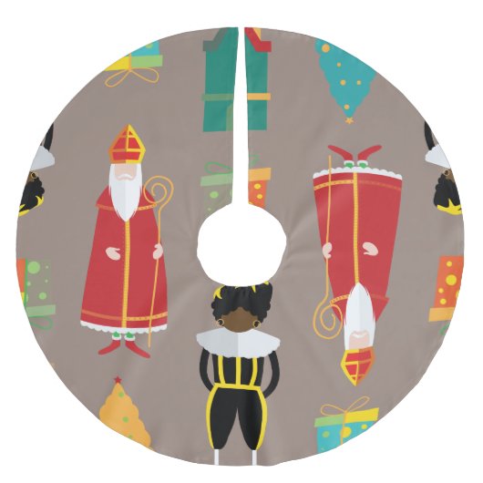 Jupon De Sapin En Polyester Brossé noël saint nicholas (Devant)