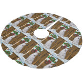 Jupon De Sapin En Polyester Brossé Noël Samoyé (Angle)