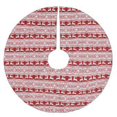 Jupon De Sapin En Polyester Brossé Noël scandinave renne (Devant)