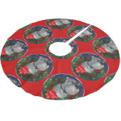 Jupon De Sapin En Polyester Brossé Noël Schnauzer Standard (Angle)