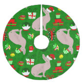 Jupon De Sapin En Polyester Brossé Noël sphynx chat père Noël sphinx (Devant)