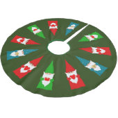 Jupon De Sapin En Polyester Brossé Noël sur Green Forest Green (Angle)