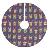 Jupon De Sapin En Polyester Brossé Noël sympa/drôle (Devant)