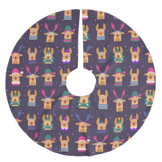 Jupon De Sapin En Polyester Brossé Noël sympa/drôle (Devant)