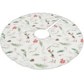 Jupon De Sapin En Polyester Brossé Noël Vacances Élégant Boho Botanique Nature (Angle)