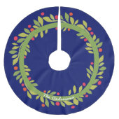 Jupon De Sapin En Polyester Brossé Noël Weath | vert et bleu (Devant)