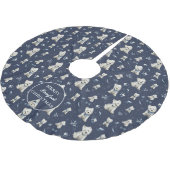 Jupon De Sapin En Polyester Brossé Noël Westie blanc (Angle)