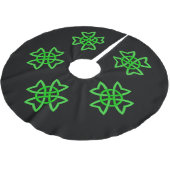 Jupon De Sapin En Polyester Brossé Noeud celtique vert irlandais (Angle)