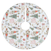 Jupon De Sapin En Polyester Brossé Noeud de ballet Noisette Noël (Devant)