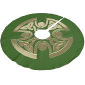 Jupon De Sapin En Polyester Brossé noeud d'or celtique (Angle)