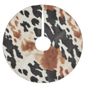 Jupon De Sapin En Polyester Brossé Noir Crème Brown (Devant)