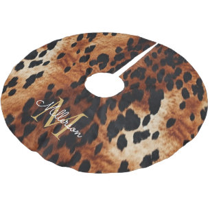 Jupon De Sapin En Polyester Brossé Noir Crème Brown Vachet Monogramme Or