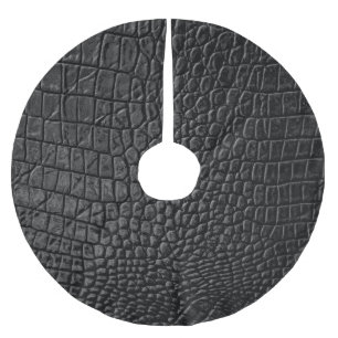 Jupon De Sapin En Polyester Brossé Noir lisse : Cuir Texture Élégance