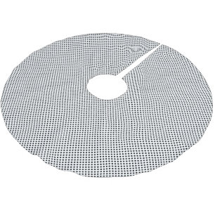 Jupon De Sapin En Polyester Brossé Noir personnalisable sur fond blanc à pois