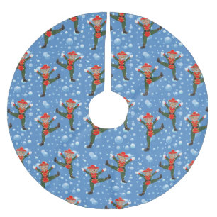 Jupon De Sapin En Polyester Brossé Noisette de Noël Ballet Soldat Jupe d'arbre