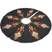 Jupon De Sapin En Polyester Brossé Noix rouges et noires d'or (Angle)