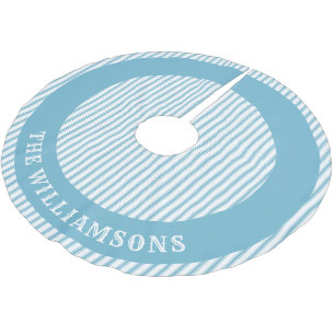 Jupon De Sapin En Polyester Brossé nom de famille personnalisé jupe d'arbre de noël