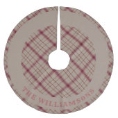 Jupon De Sapin En Polyester Brossé nom de famille personnalisé jupe d'arbre de noël (Devant)